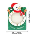 Christmas wooden snowman photo frame fridge magnet holiday magnetic decor picture holder - MZ1218: Wooden Magnetic Photo Frame