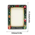 Christmas magnetic photo frame wooden fridge magnet holiday decoration picture frame gift. - MZ1214: Wooden Magnetic Photo Frame