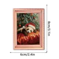 Kerst Panda Leuke Houten Koelkastmagneet Verlichte Fotolijst Thuis Decoratie 8x6cm - FGMZCT004