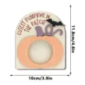Halloween wooden magnetic photo frame pumpkin shape cute festival decor sign size 11.8x10cm - MZ1208 Pumpkin Style