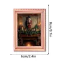 Detail houten koelkastmagneet fotolijst Kerstmis notenkraker design compacte maat display - FGMZCT009