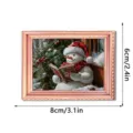 Kerst verlichte fotolijst koelkastmagneet, houten magnetische vakantie huisdecoratie. - FGMZCT029
