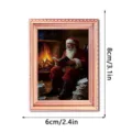 Kerst oplichtende fotolijst koelkastmagneet houten magnetische decoratie 8x6cm - FGMZCT014