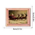 Kerst houten fotolijst koelkastmagneet decoratieve magnetische sticker feestdagen decor - FGMZCT035