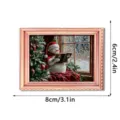 Kerst verlichte fotolijst koelkastmagneet houten magnetische feestelijke decor 8x6cm - FGMZCT030