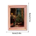 Kerst houten lichtgevende fotolijst koelkastmagneet decoratieve magnetische sticker 8x6cm - FGMZCT015