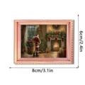 Kerst lichtgevende fotolijst koelkastmagneet houten magnetische vakantie decor 8x6cm - FGMZCT036