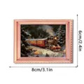 Kerst lichtgevende fotolijst koelkastmagneet houten magnetische feestdag decor - FGMZCT039