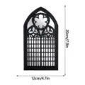 Gothic arched window mirror wall decor gothic style black decorative mirror wall sticker - 3D034 / With Acrylic Glue