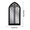 Gothic arch window mirror black decorative wall hanging vintage home decor gothic room decor - 3D035 / With Acrylic Glue
