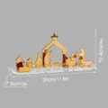 Gouden acryl kerstversiering detailweergave, toont de exacte afmetingen en het ontwerp. - JM1174 Goud Transparant Acryl Stijl