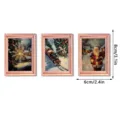 Kerst fotolijst koelkastmagneet houten magnetische decoratieve set van drie stuks. - FGMZCT019-021