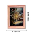 Kerst verlichte fotolijst koelkastmagneet houten magnetische feestdecoratie 8x6cm - FGMZCT019