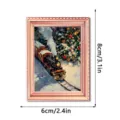 Kerst oplichtende fotolijst koelkastmagneet, houten magnetische sticker huisdecoratie. - FGMZCT020