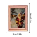 Kerst oplichtende fotolijst koelkastmagneet houten magnetische feestdagendecoratie item - FGMZCT021