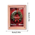 Detail van kerst houten fotolijst koelkastmagneet, 8x6cm lichtgevende decoratie. - FGMZCT022