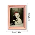 Kerst oplichtende fotolijst koelkastmagneet, mooie houten magnetische decoratie. - FGMZCT016