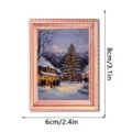 Kerst verlichte houten fotolijst koelkastmagneet, decoratieve magnetische memo clip. - FGMZCT024