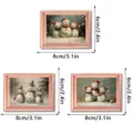 Kerst houten fotolijst koelkastmagneet met schattig sneeuwman ontwerp, 8x6 cm groot. - FGMZCT031-033