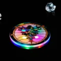 LED Colorful Luminous Acrylic Coaster Bar Party Decor 10cm Round Glow Drink Cup Mat Sale - OPP Bag / Multicolor Light