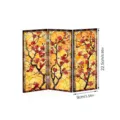 Mini paravent pliant en acrylique translucide avec motif de fleurs de prunier rouge. - PFTYU016 / Emballage en Carton