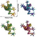 Colorful metal frog wall art decor set, four vibrant color variants for garden home. - JSTY502-A+B+C+D Set: Single-Sided Printing
