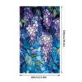 Statische decoratieve raamfolie glas-in-lood look blauweregen privacy sticker 60x100cm - SBW-BL407 / 60x100cm