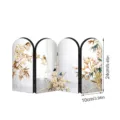 Creative Chinese style acrylic folding screen tabletop ornament with elegant floral bird design. - 10mm Black PVC Foam Board + 2mm Acrylic: Boxed / PF-JM-XFB142 Silver