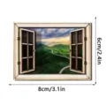 3D houten magnetische koelkaststicker landschap venster ontwerp home decor 8x6cm - MZCT827