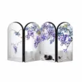 Acrylic folding screen ornament with Chinese wisteria and cat design, height 24cm size. - 10mm Black PVC Foam Board + 2mm Acrylic: Boxed / PF-JM-XFB144 Silver