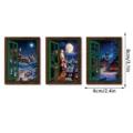 Stickers de Réfrigérateur Magnétiques Fenêtre de Noël Décoration Maison 6x8cm - FGMZCT201-203