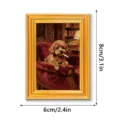 Grappige hond hars houten koelkastmagneet retro kunst dier thuis decoratie 8x6cm - MZCT604 / Eén Stuk