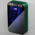 Wandmontierter Stäbchen Sterilisator Box Küche Aufbewahrungsregal mit LED Display Panel - Intelligenter Sterilistionsstil / Smaragd