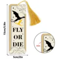 Acrylic Bookmark with Tassel Cute Dragon Design Creative Page Marker for Books 15cm - Tassel Bookmarks / 2mm Transparent Acrylic with Gold Tassel / SQTYU108