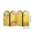 Decorative Chinese style miniature folding screen with lotus and mandarin ducks. - 10mm Black PVC Foam Board + 2mm Acrylic: Boxed / PF-JM-XFB146 Gold