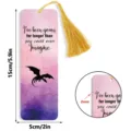 Acrylic bookmark with golden tassel pink purple gradient design custom reading page marker gift - Tassel Bookmarks / 2mm Transparent Acrylic with Gold Tassel / SQTYU109