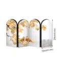 Creative Chinese style mirror folding screen desktop ornament acrylic lotus mandarin - 10mm Black PVC Foam Board + 2mm Acrylic: Boxed / PF-JM-XFB146 Silver