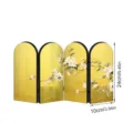 Details of the Chinese style golden mirror folding screen with exquisite floral pattern art. - 10mm Black PVC Foam Board + 2mm Acrylic: Boxed / PF-JM-XFB147 Gold