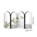 Creative Chinese style acrylic folding screen desktop ornament with floral bird design - 10mm Black PVC Foam Board + 2mm Acrylic: Boxed / PF-JM-XFB150 Silver
