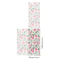Detailansicht der rosa Pfingstrosen statischen Fensterfolie mit Blumenmuster und 43x100cm. - XCBL163 / 43x100cm