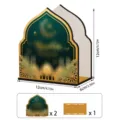 Midden-Oosterse stijl houten servethouder Ramadan desktop decoratieve tissue opbergdoos. - MMZ056 Stijl / 3 mm houten plank
