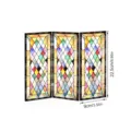 Mini paravent pliant en acrylique ornament de bureau motif verre colore geometrique. - PFTYU026 / Emballage en Carton