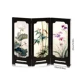 Miniature Chinese style folding screen desktop decoration traditional art ornament 25cm - PF-XFB016 (Boxed) / 10mm Black PVC Foam Board + 3mm Acrylic
