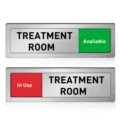 Sliding door status sign treatment room available in use metal office indicator. - ZTP102 Treatment Room Sign