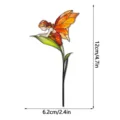 Piquet de plante fée en vitrail décoration de jardin en métal ornement de pot 12cm hauteur - JSTY513