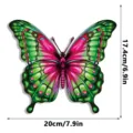 Metal butterfly wall hanging garden decor outdoor yard art craft sculpture size 20x17.4cm - JSTY503-C: Single-Sided Printing