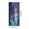 Stained glass window film purple wisteria flower privacy static cling glass sticker decor - SBW-BL407 / 45x100cm