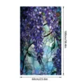 Glas in lood raamfolie wisteria bloem statische cling privacy glas sticker 60cm. - SBW-BL408 / 60x100cm