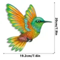 Decorazione murale da appendere colibrì in metallo colorato per giardino 20x19cm - Modello B / Con viti e tubi di espansione (confezione in cartone)