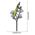 Piquet de jardin décoratif en métal avec une mante religieuse colorée sur fleurs pour pots. - JSTY520